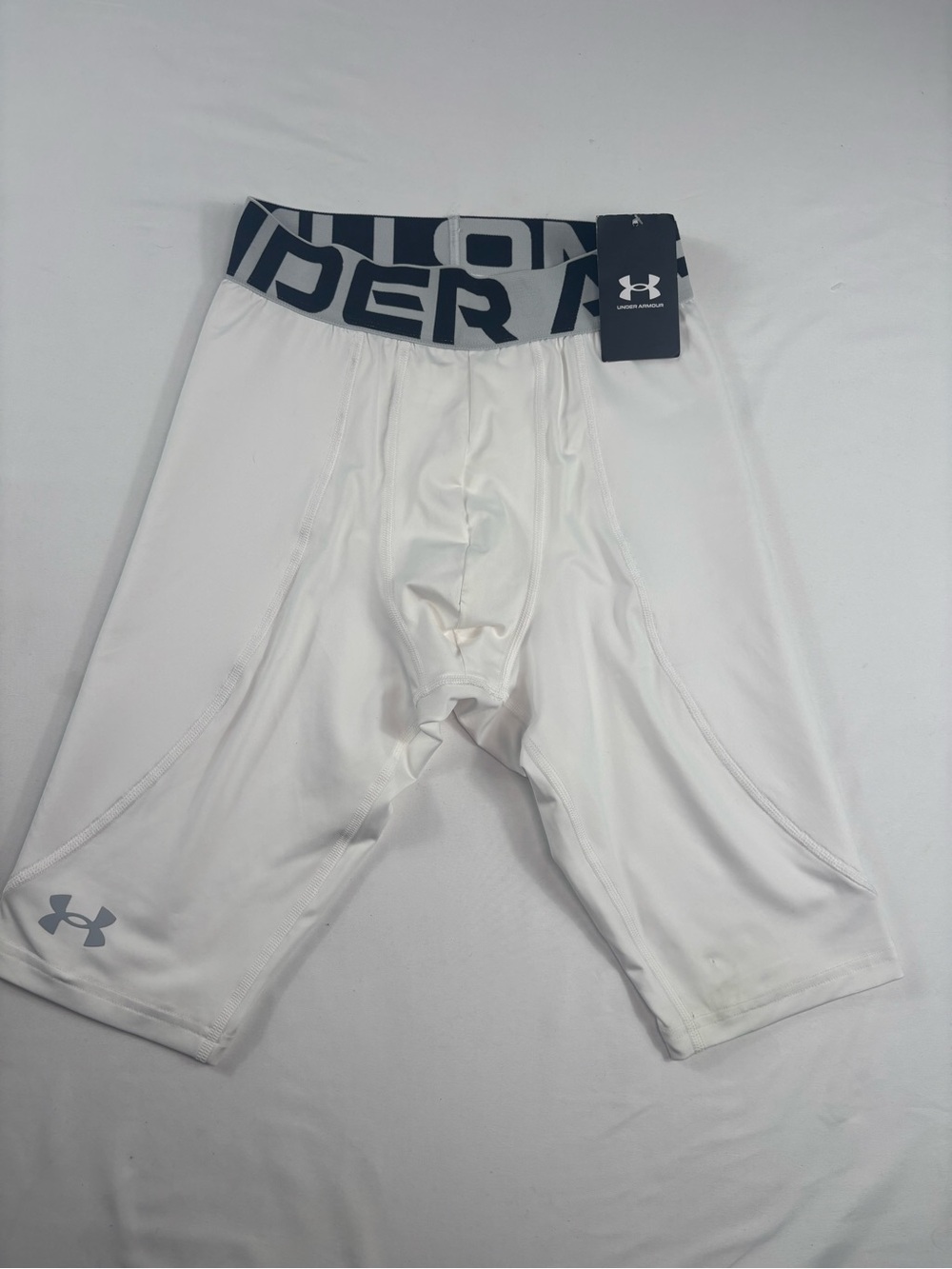 Under Armour Men’s Utility Slider Compression Shorts White Small NWT Baseball